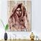 Designart - Monochrome Portrait of Young Indian Woman II - Modern Print on Natural Pine Wood